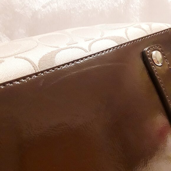 Coach Ashley Signature Satchel Brown Handbag - Picture 8 of 14